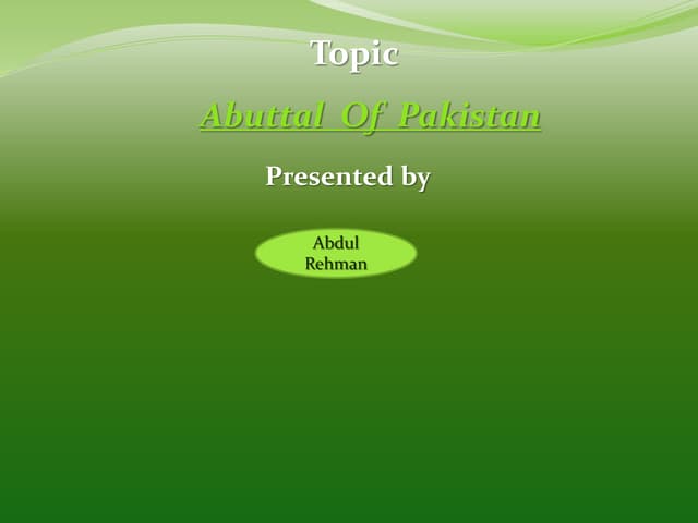 Abuttal of Pakistan