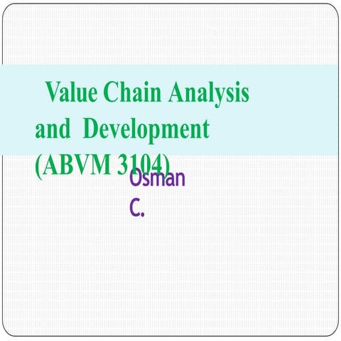 Agricultural value chain analysis | PPTX