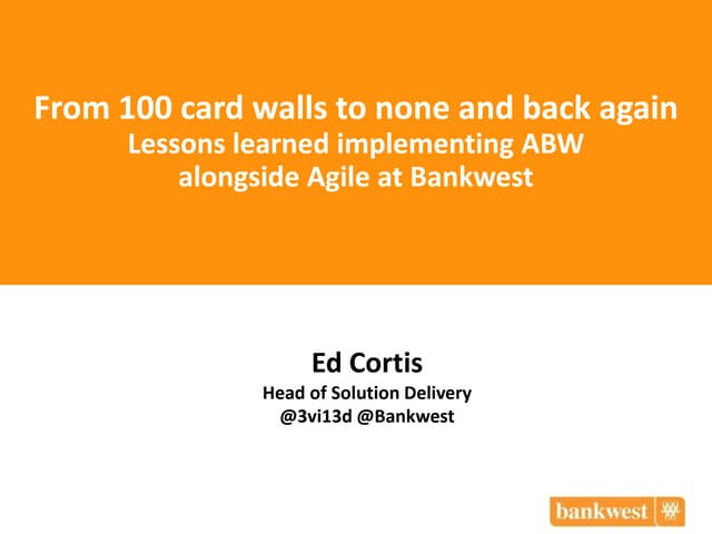 From 100 card walls to none and back again