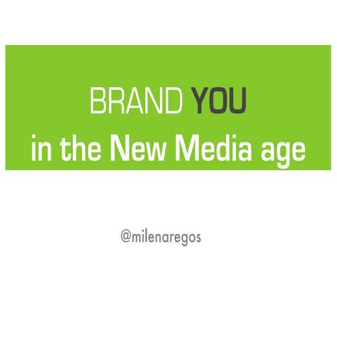 Personal branding in the New Media World, best practices and time saving tips