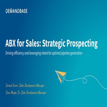 ABX for Sales: How to Get Strategic with Prospecting 