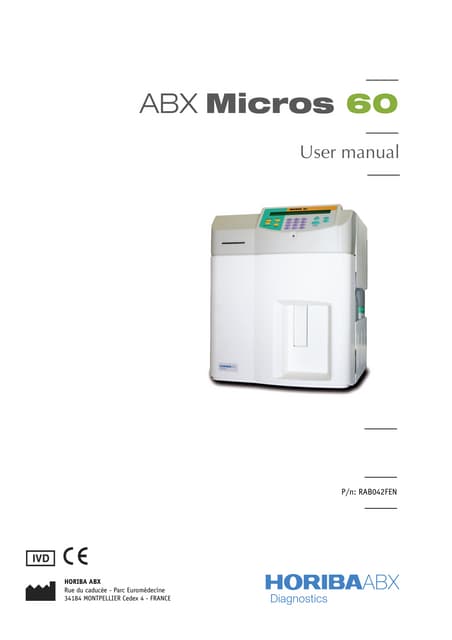 Abx micros 60 manual