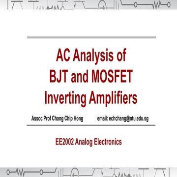 Ac analysis of bjt and mosfet inverting amplifiers