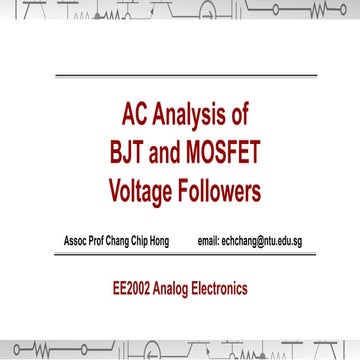 Ac analysis of bjt and mosfet voltage followers