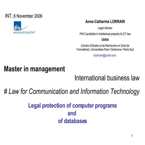 Intellectual Property Rights (IPR) of Computer Software | PDF