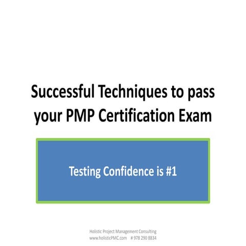 Teleseminar April 15th Do not fear the  PMP Exam