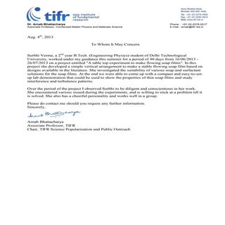 Surbhi_reco_TIFR_summer2013