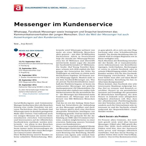 Aquisa 9/2016, Fachartikel