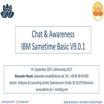 IBM Sametime 9.0.1 "basic" (aka. limited use)