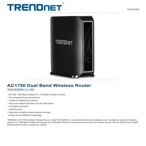 Ac1750 dual band wireless router