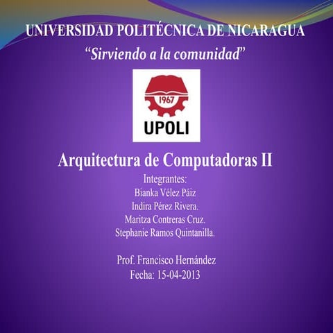 Arquitectura de computadoras II-Codigo de Operaciones y Campo de Direccionami...