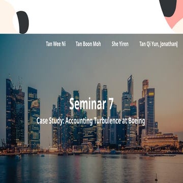 AC3103 Grp 7 Boeing Case Study class presentation | PPTX