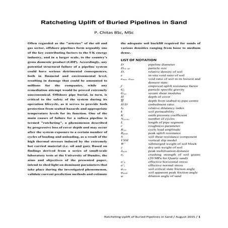 Full Paper - Ratcheting Uplift of Buried Pipelines in Sand (P. Chitas)