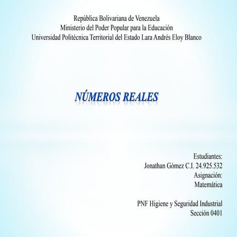 Números Reales 