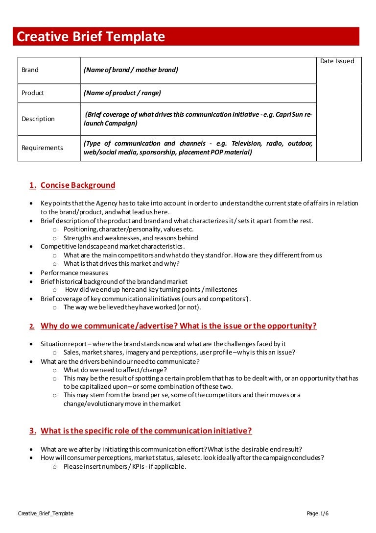 Creative brief presentation image