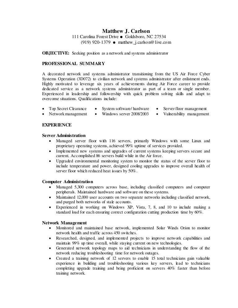 Matthew Carlson Resume