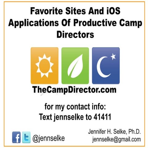 Favorite Sites And iOS Applications Of Productive Camp Directors