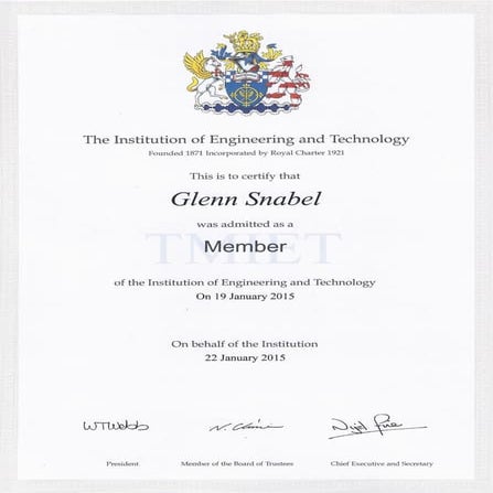 IET CERTIFICATE | PDF