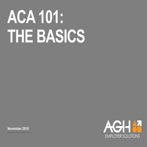 Affordable Care Act Basics