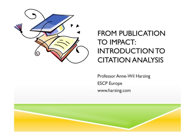 Citation analysis with Publish or P...