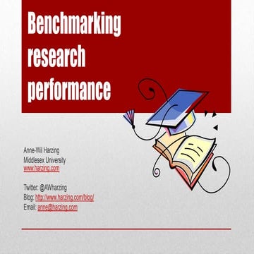 Benchmarking Research Performance