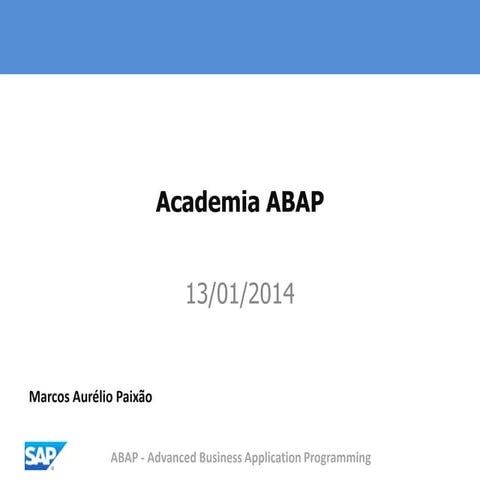 Treinamento SAP ABAP