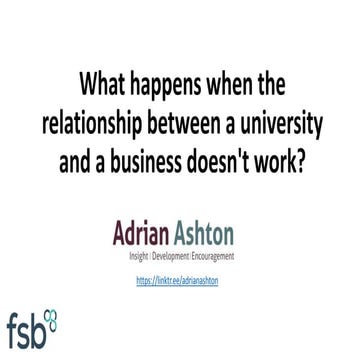 when university partnerships break down - FSB academia network