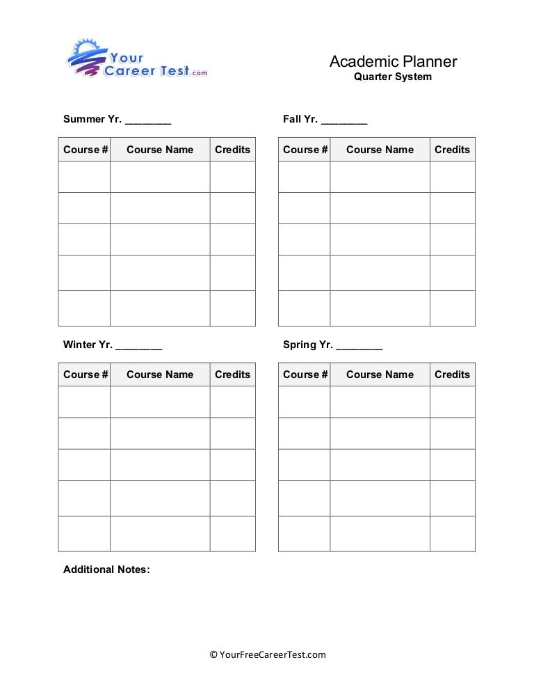 college class planner