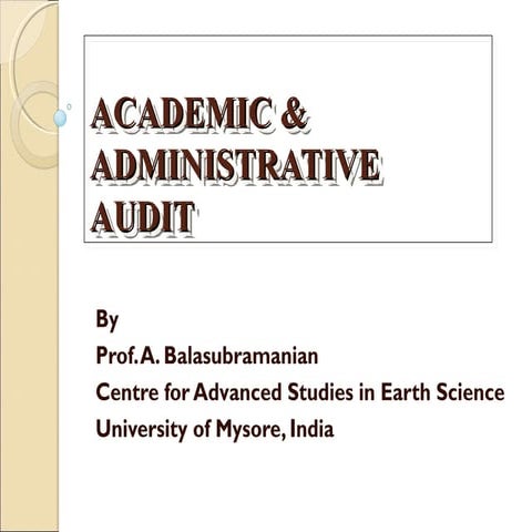 Academic & administrative audit 