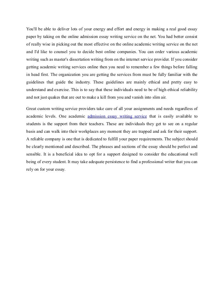 My admission essay picture