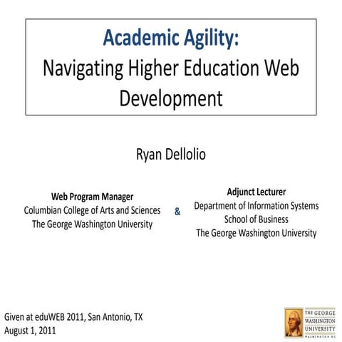 Academic Agility: Navigating Higher Education Web Development