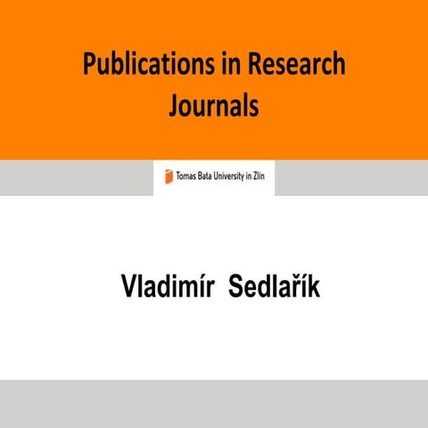 Publications in Research Journals