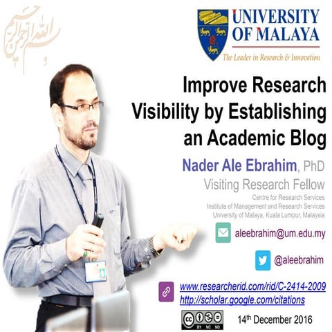 Improve Research Visibility by Establishing an Academic Blog