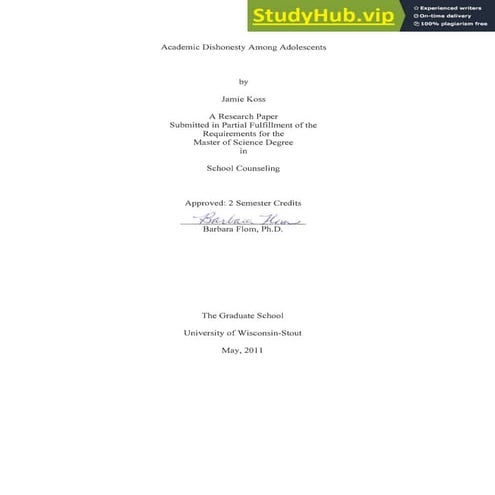 Academic Dishonesty Among Adolescents | PDF