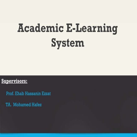 Academic e-learning presentation