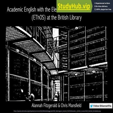 Academic English With The Electronic Theses Online Service (EThOS) At The Bri...