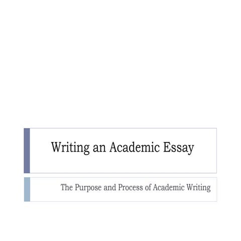 Academic essay writing
