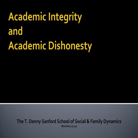 Academic Integrity - The Sanford School