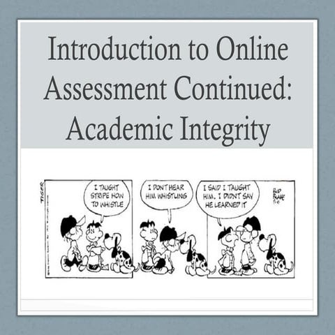 Academic integrity presentation