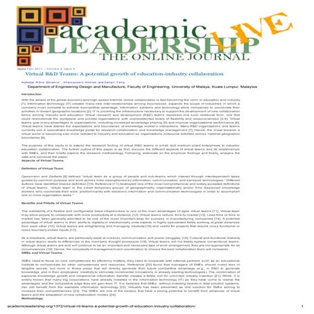 Academic leadership journal a potential growth