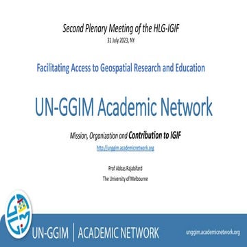 Academic Network Strategy on implementing UN IGIF