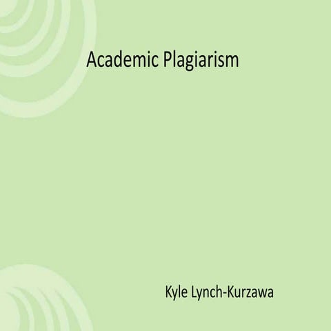 Academic plagiarism presentation