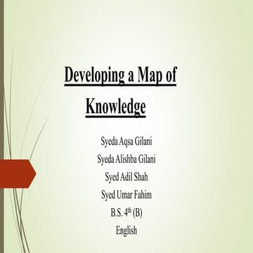 Developing a map of knowledge 