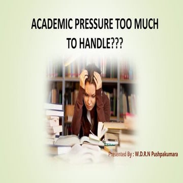 Academic pressure too much to handle???
