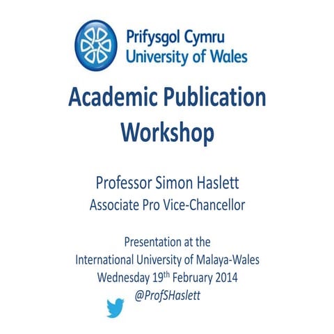 Academic Publication Workshop