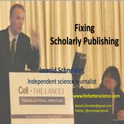 Fixing Scholarly Publishing (Cologne 6.4.2018)