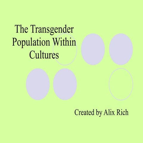 Transgender Population within Cultures