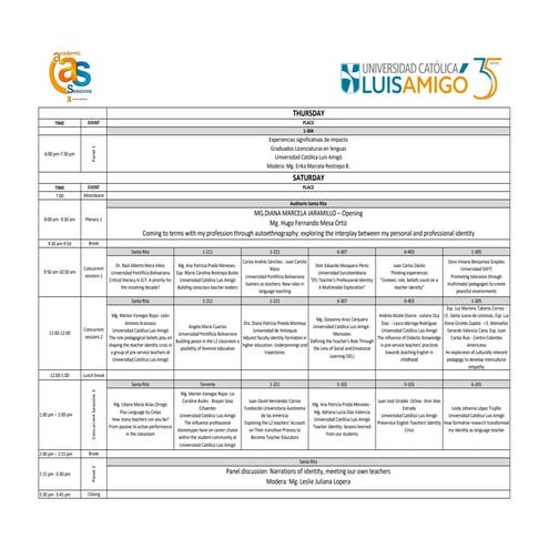 Academic sessions x program