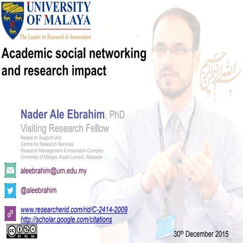 Academic social networking and research impact