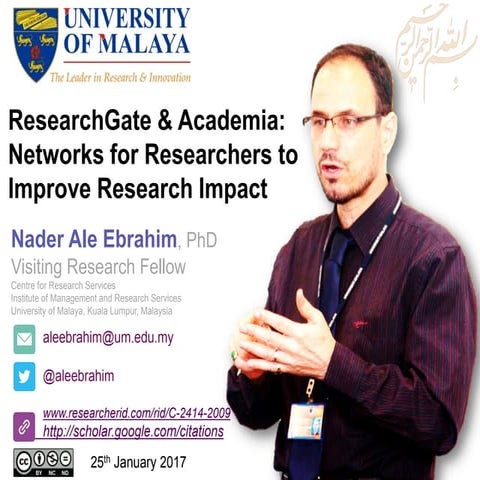 ResearchGate and Academia: Networks for Researchers to Improve Research Impact